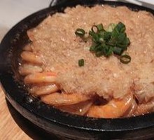 Grilled Garlic Shrimp on Stone Plate