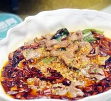 Spicy Sliced Pork in Chili Oil with Rice