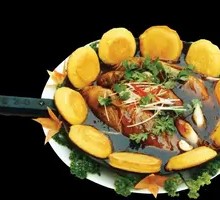 Pan-fried Cornbread with Small Yellow Croakers