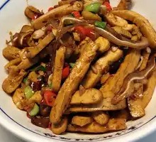 Fried Tofu with Pork Ear Tips