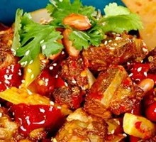 Spicy Pork Ribs in Hot Pot