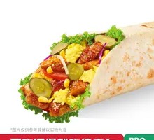 香烤鸡肉烤肉卷饼