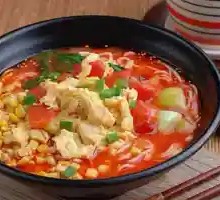 番茄鸡蛋挂面汤