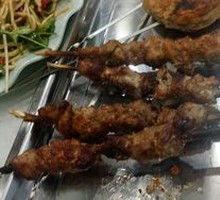 Special Lamb Skewers on Red Willow Branches