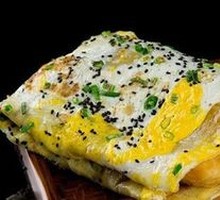 Scallion Pancake with Fried Dough and Egg