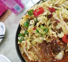 Iron Plate Crystal Noodles with Cabbage