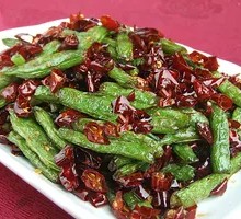 Dry-fried Green Beans with Rice