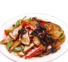 Potato Slices with Pork Belly Rice