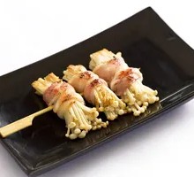 Bacon and Enoki Mushrooms