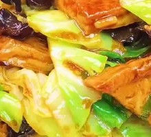 洋白菜木耳爆豆腐