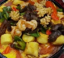 铁板海鲜豆腐