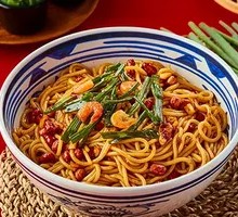 Shrimp and Scallion Oil Noodles