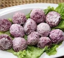 Purple Sweet Potato Rice Balls