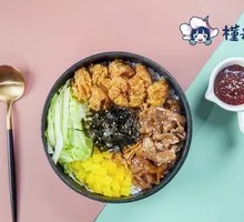 Beef and Fried Chicken Rice Combo