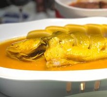 Braised Yellow Croaker with Rice Cake