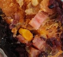 Salted Egg Yolk Ham and Meat Floss Rice Ball