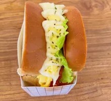 Thick Egg Beef Cheese Sandwich