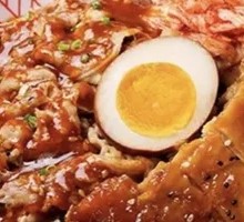 Spicy Beef & Crispy Chicken Rice Platter