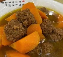 Beef Meatball and Carrot Stew