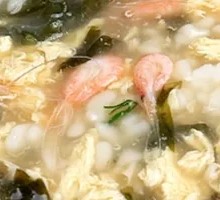 紫菜虾皮疙瘩汤