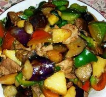 Eggplant and Pork Rice Bowl
