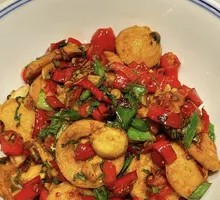 Pan-fried Quail Eggs