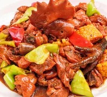 Stir-Fried Chicken with Corn Stalks