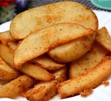 Savory Potato Wedges with Meat Floss and Seaweed