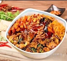 Mashed Potato and Grilled Meat Rice Bowl