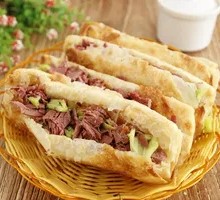 Sausage-filled flatbread