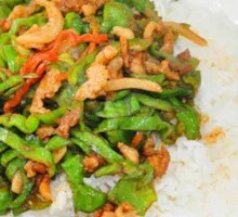 Stir-fried Pork with Green Pepper Rice Bowl