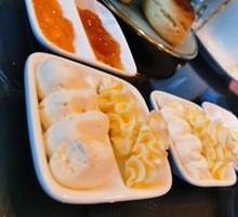 Raisin Pancake with Butter and Raspberry Jam