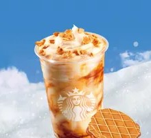 Caramel Waffle Crispy Soft Snow Star Frappuccino