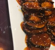 Fried Eggplant with Meat Filling in Sauce