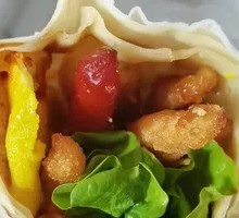 Flatbread with Chicken Fillet, Sausage, and Potato Slices