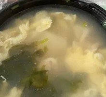 Boiled Egg with Broth and Large Pork Dumplings