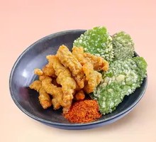 Tempura Mulberry Leaf Crispy Pork