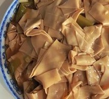 Fried Tofu Sheets with Green Chili