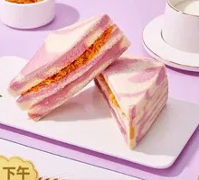 Taro Paste and Pork Floss Sandwich