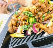 Grilled Meat on Iron Skillet