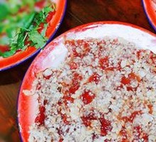 Sliced Beef with Green and Red Peppers