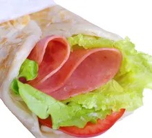 Pancake with Fried Egg and Ham