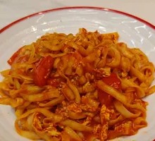 Tomato and Egg Stir-Fried Knife-Cut Noodles