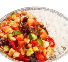 Sauce-Braised Chicken Rice Bowl