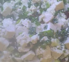 Tofu with Scallion Salad