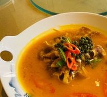 Golden Soup Purple Taro Noodle Beef Hot Pot