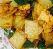 Spicy Chicken Slices with Potatoes
