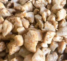 Baked Pancake with Chicken Cubes