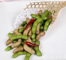 Salted Edamame and Peanuts
