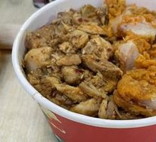 Grilled Meat + Crispy Chicken Rice